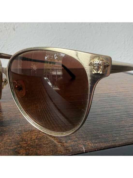 Versace Gold Medusa Round Cat Eye Women\'s Sunglasses 2168 main image 12